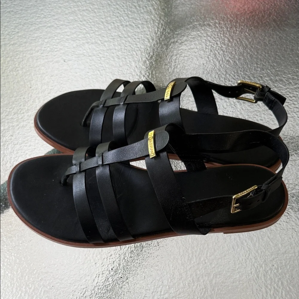 Cole Haan Black Leather Sandals - Picture 3 of 3